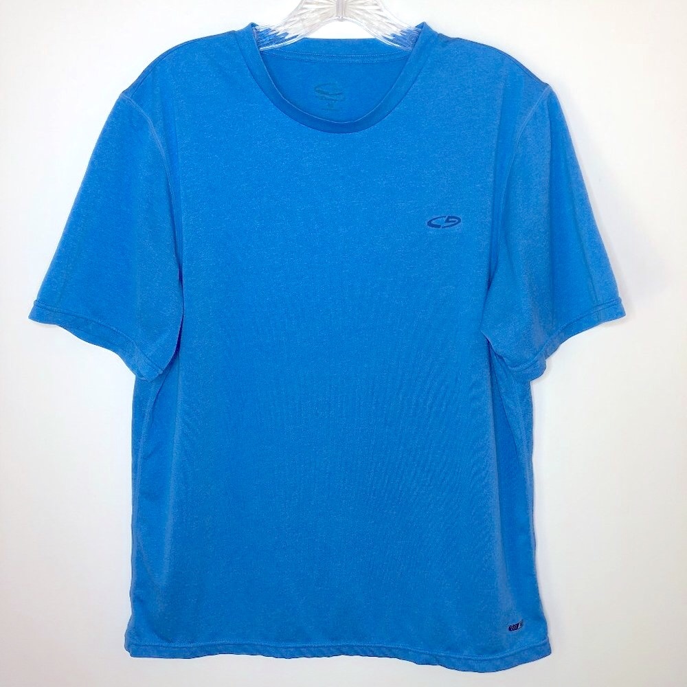 Champion Coastal DUO DRY Blue Short Sleeve T Shirt Athletic Comfy Gym Workout